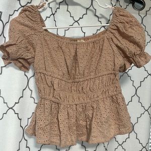 NWT big girls size large blush colored top